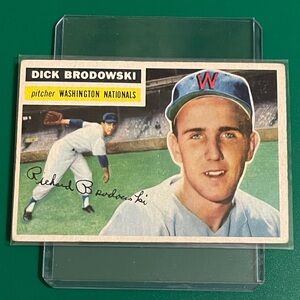 Dick Brodowski [White Back] #157 1956 Topps Baseball Trading Card